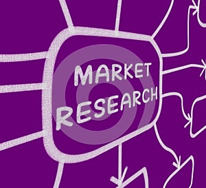 Market Research Diagram Shows Researching