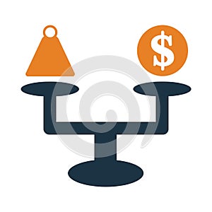 Market, scales, trade, trading, speculation icon. Simple vector design