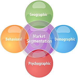 Market segmentation business diagram illustration photo