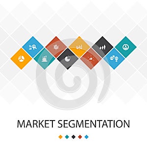 Market segmentation trendy UI template