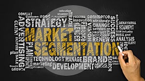 Market segmentation word cloud