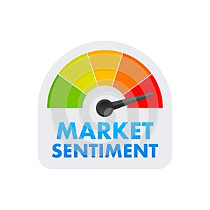 Market sentiment, fear and greed index. Market sentiment. Business concept