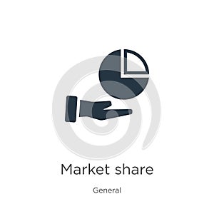 Market share icon vector. Trendy flat market share icon from general collection isolated on white background. Vector illustration