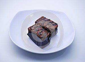 A market snack made from flour and other ingredients is called chocolate brownies