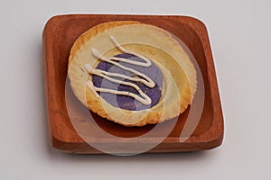 A market snack originating from Indonesia is called milk pie with various flavors