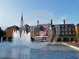 Market Square and City Hall in Old Town, Alexandria, Virginia.