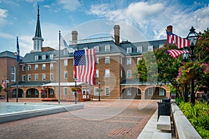 Market Square and City Hall, in Old Town, Alexandria, Virginia. photo