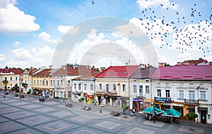 Market square in Drohobych, Ukraine