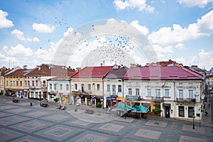 Market square in Drohobych, Ukraine