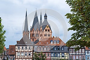 At the market square in Gelnhausen / Germany