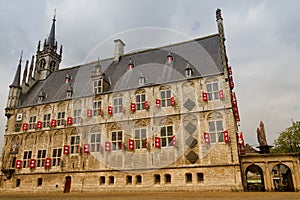 Market Square and Gouda Town Hall in the Netherlands