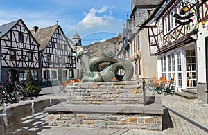 Market Square in Kobern-Gondorf on the Moselle