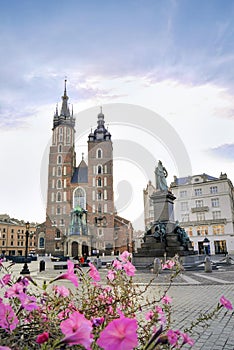 Market square of Krakow, Poland