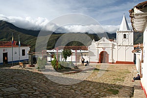 A market square in Los Nevados village