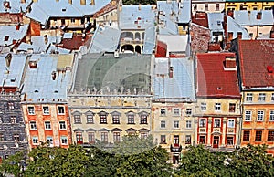 Market Square in Lviv city, Ukraine. View from Lviv photo