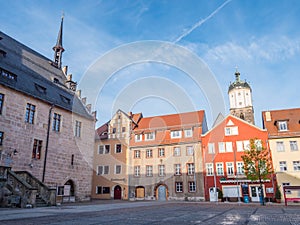 Market square of Neustadt an der Orla