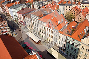 Market square in old town of Torun, Poland