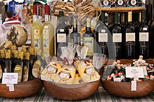Market stall with delicacies in Verona
