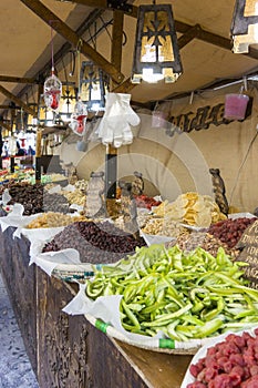 Market Stall Selling Dried Fruit & Nuts