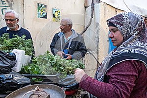 A market stall in Sidon in southern Lebanon