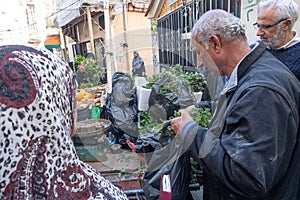 A market stall in Sidon in southern Lebanon