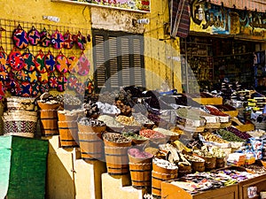 Market Stall in the Souk at Aswan in Egypt