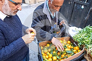 A market stall in Sidon in southern Lebanon