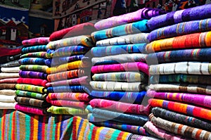 Market Stall with traditional textiles