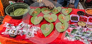 Market stool for Tihar Deepawali festival and Newari New Year in Kathmandy