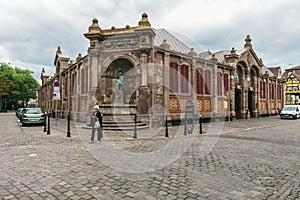 Market in the village of Colmar