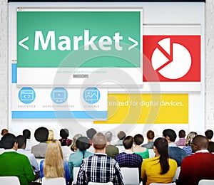 Market Web Page Seminar Presentation Concept