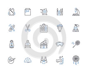 Marketer line icons collection. Innovative, Strategic, Data-driven, Creative, Communicative, Analytical, Persuasive