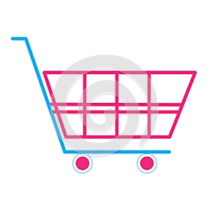 shopping cart - trolly iconic vector