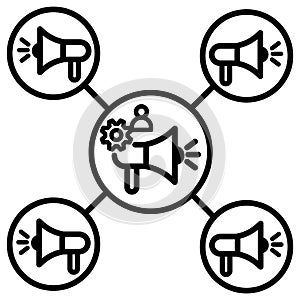 Marketing  affiliate icon vector  communication symbol