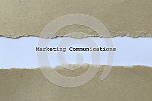 marketing cominications on white paper