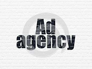 Marketing concept: Ad Agency on wall background