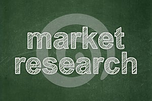 Marketing concept: Market Research on chalkboard background