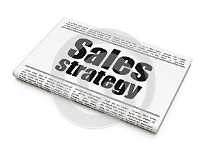 Marketing concept: newspaper headline Sales Strategy