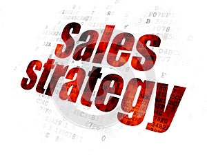 Marketing concept: Sales Strategy on Digital background