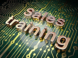 Marketing concept: Sales Training on circuit board