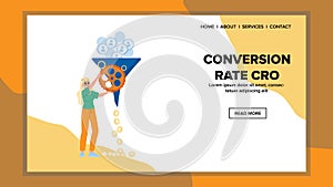 marketing conversion rate cro vector