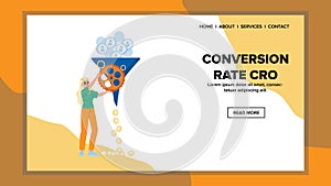 marketing conversion rate cro vector