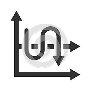 Marketing decrease graph icon