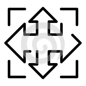 Marketing direction icon, outline style