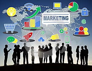 Marketing Global Business Branding Connection Growth Concept