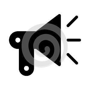 Marketing glyph flat vector icon