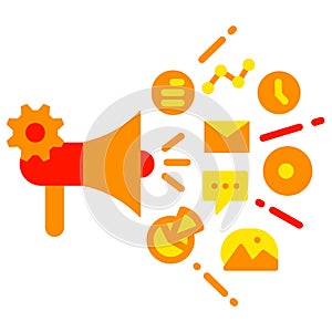Marketing icon vector, digital marketing symbol