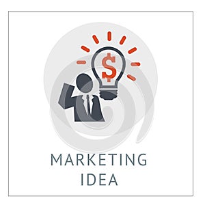 Marketing Idea Simpel Logo Icon Vector Ilustration photo