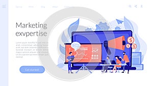 Marketing meetup concept landing page.