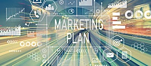 Marketing Plan with abstract high speed technology